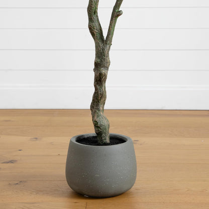 6ft Artificial Dogwood Autumn Tree – Lifelike Fall Foliage in Decorative Planter, Seasonal Display for Halloween and Thanksgiving, Rust