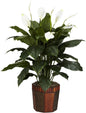 6638 Spathiphyllum with Vase Decorative Silk Plant, Green 48" x 12" x 12"