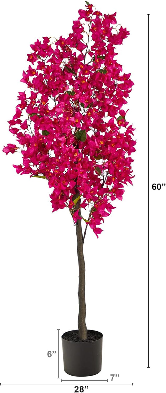 Nearly Natural 5ft. Bougainvillea Artificial Tree