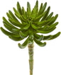12-in. Succulent Artificial (Set of 6) Silk Plants, Green