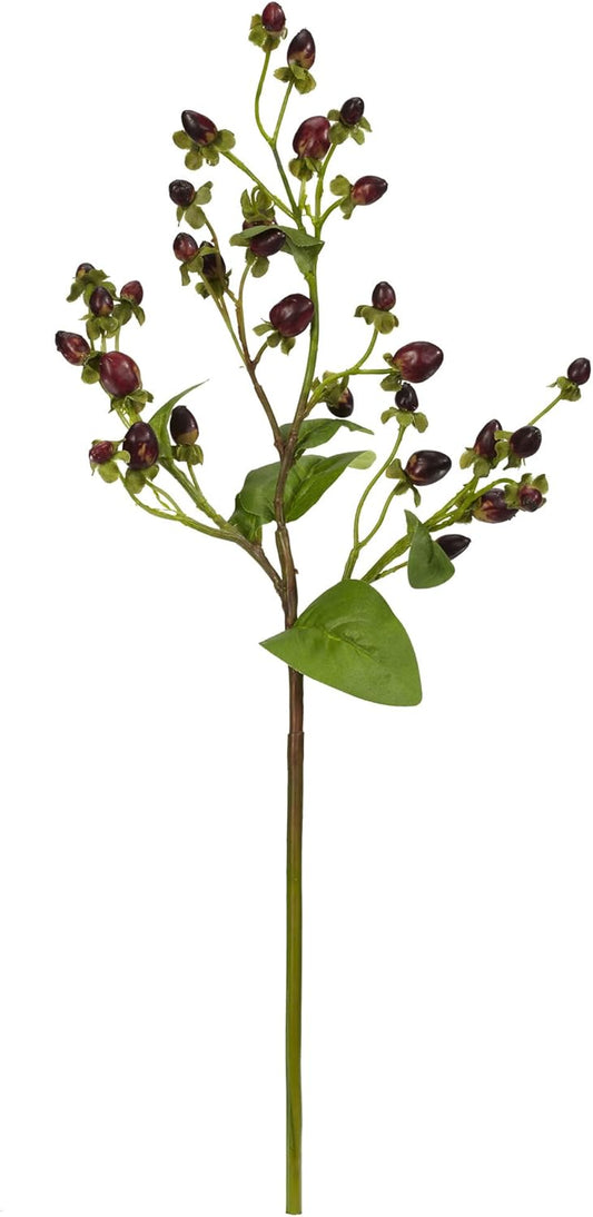 17” Italian Coffee Bean Flower (Set of 8) Artificial Plant, Green, 8 Count