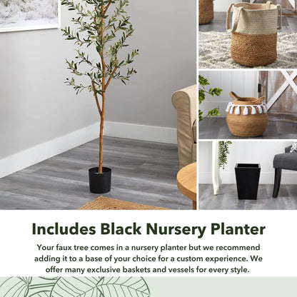 82” Olive Artificial Silk Trees Green