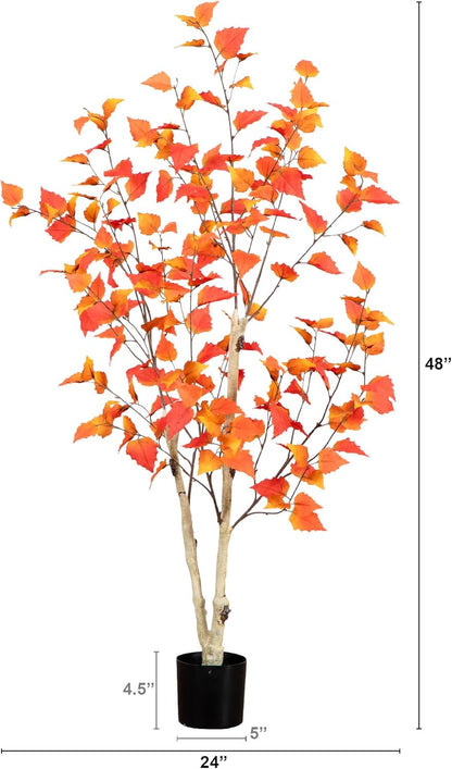 4ft. Autumn Birch Artificial Fall Tree