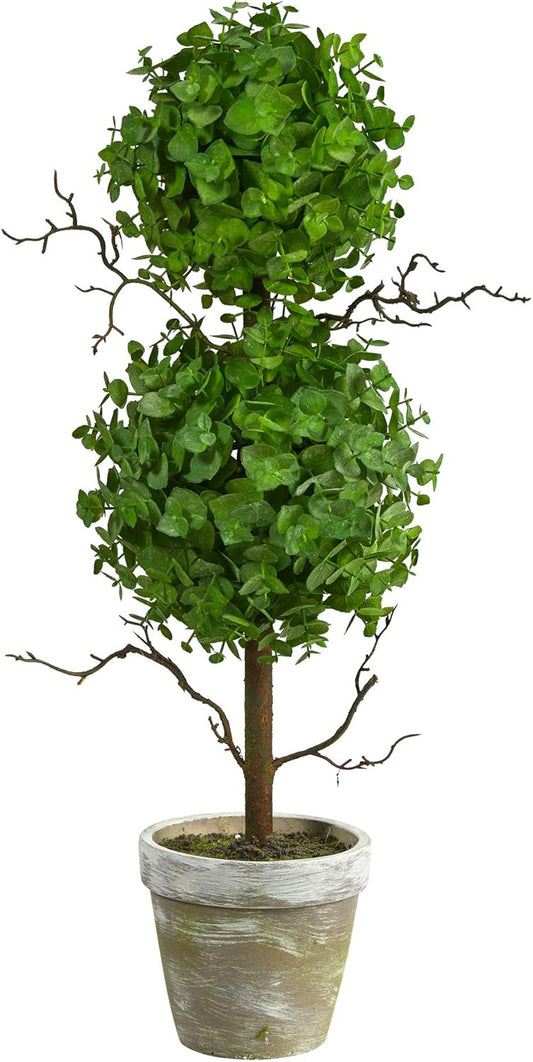 2ft. Eucalyptus Double Ball Topiary Artificial Tree