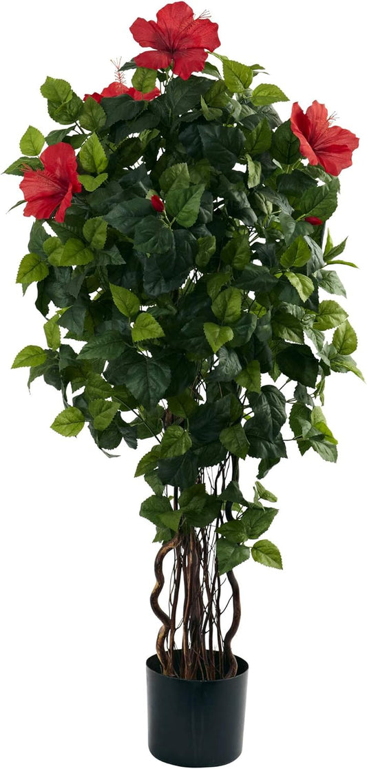 4’ Hibiscus Artificial Tree, 4ft, Green