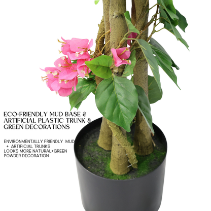 180cm Plastic Flower Red Potted Artificial Bougainvillea Plant