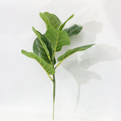 45cm Green Artificial Fiddle Leaf Fig Plant with 9 Lifelike Leaves Bendable Stem