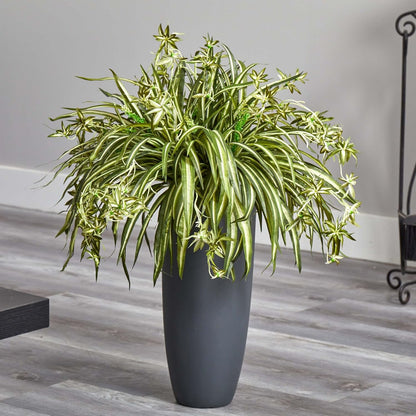 33in. Spider Artificial Plant in Cylinder Planter