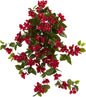 28” Bougainvillea Hanging Bush Artificial (Set of 2) UV Resistant (Indoor/Outdoor) Silk Plants Red