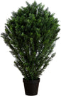 Nearly Natural 5-FT Artificial Cedar Bush, Indoor/Outdoor UV Resistant Faux Cedar Bush in Black Nursery for Front Porch Décor, Artificial Shrubs for O
