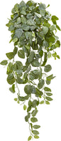 36in. Fittonia Hanging Bush Artificial Plant (Set of 2) (Real Touch)