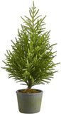 3ft. Norfolk Island Pine Natural Look Artificial Tree in Decorative Planter