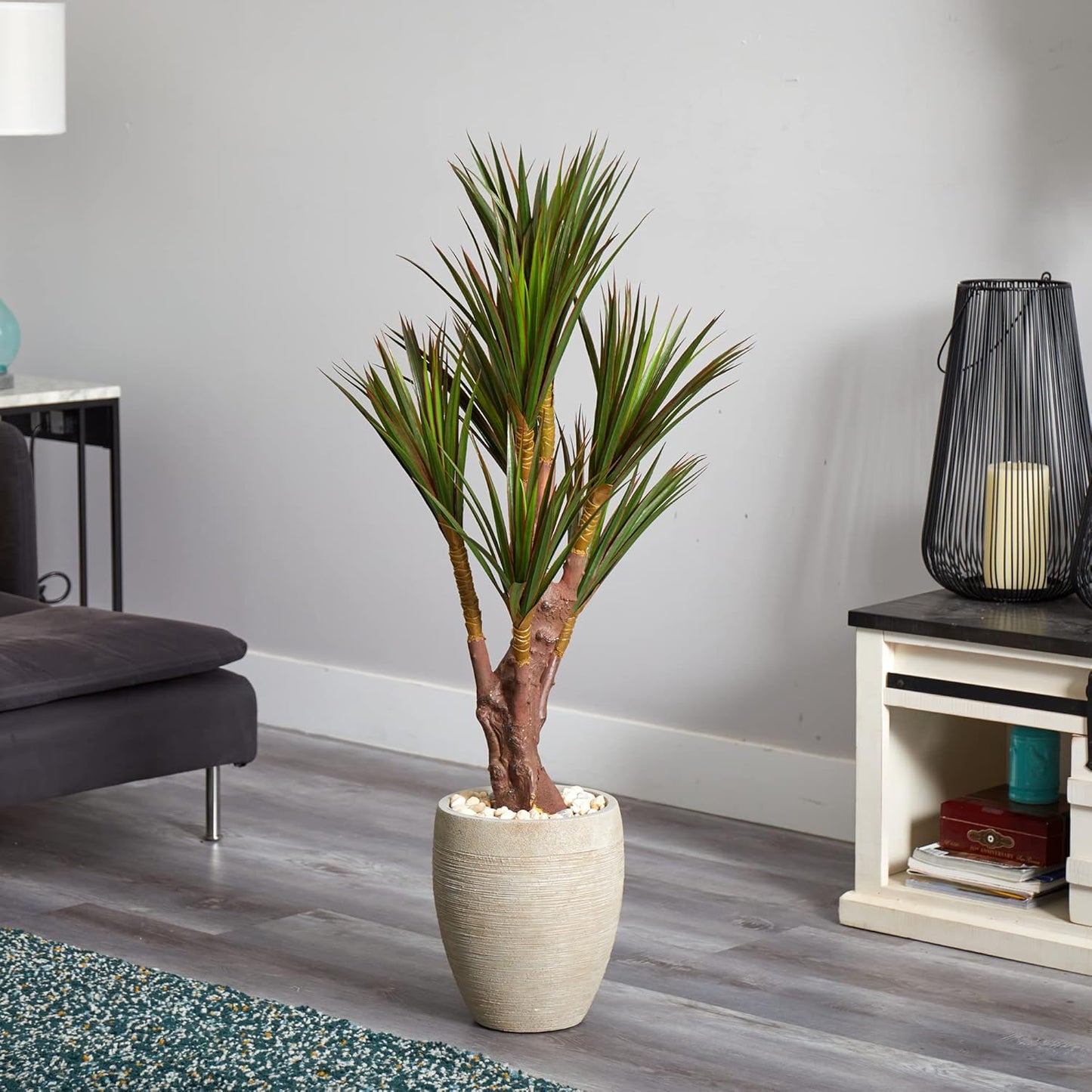 50in. Yucca Artificial Tree in Planter UV Resistant (Indoor/Outdoor)
