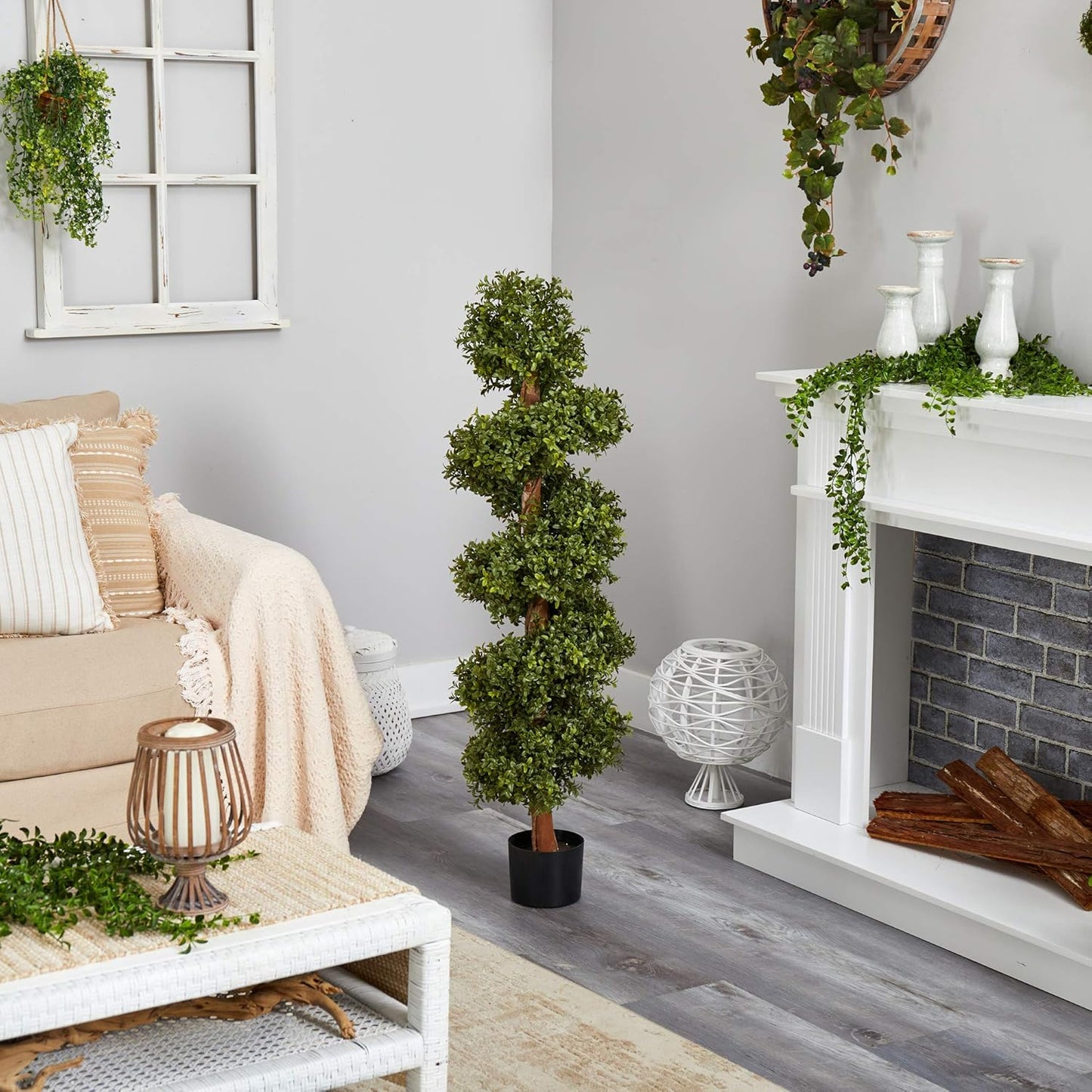 46in. Boxwood Spiral Topiary Artificial Tree