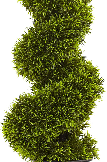 3ft. Grass Spiral Topiary with Deco Planter, Green