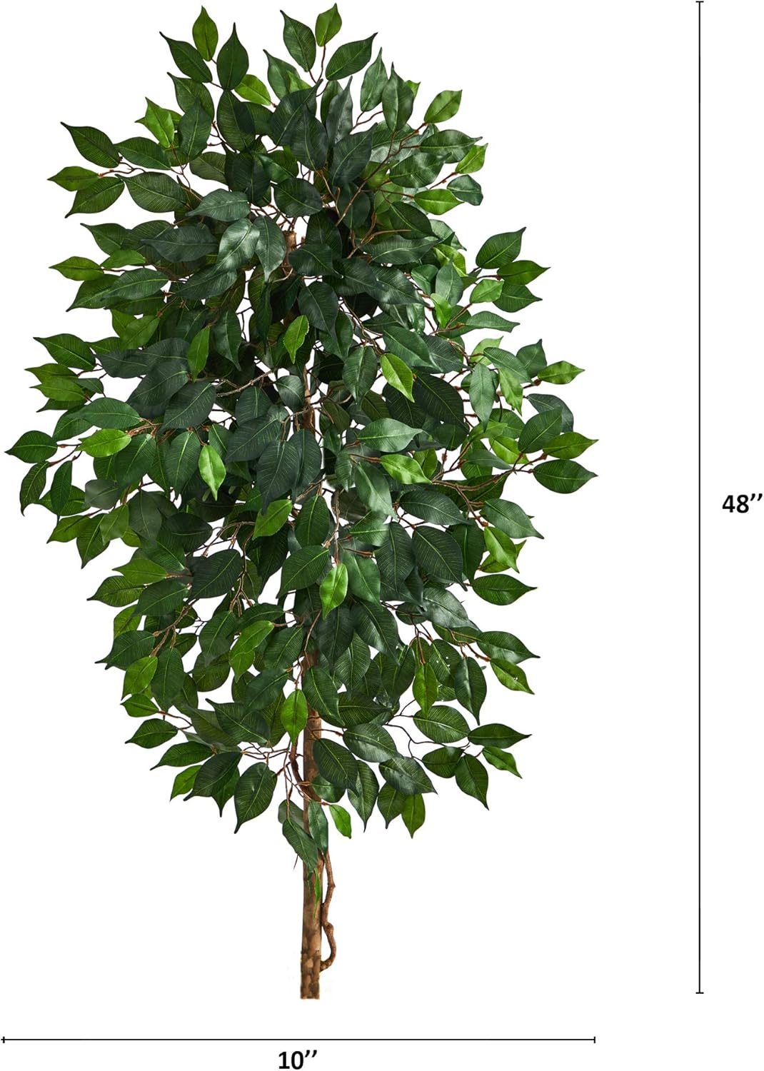 4ft. Single Ficus Artificial Tree (No Pot),Green