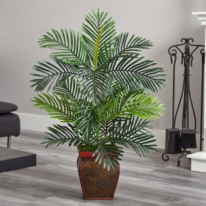 3ft. Paradise Palm Tree in Decorative Planter Artificial Plant, 17" D x22 W x3 Ft, Green