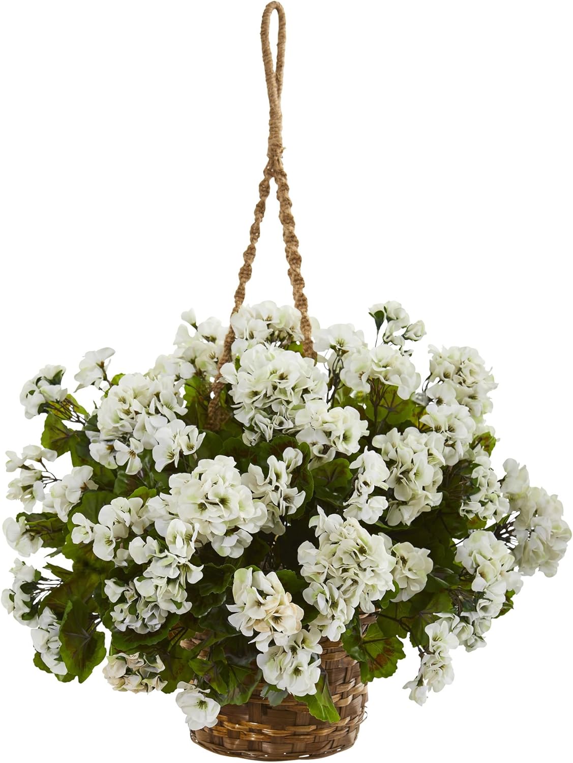Geranium Hanging Basket Artificial Plant UV Resistant (Indoor/Outdoor)
