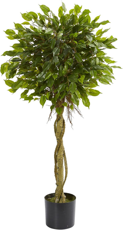 4ft. Ficus Artificial Topiary Tree, UV Resistant (Indoor/Outdoor)