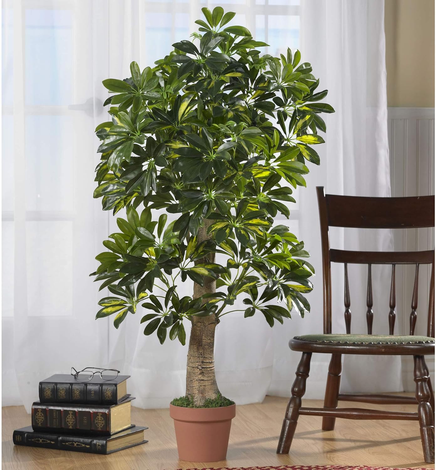 4ft. Schefflera (Real Touch) Silk Tree, Green