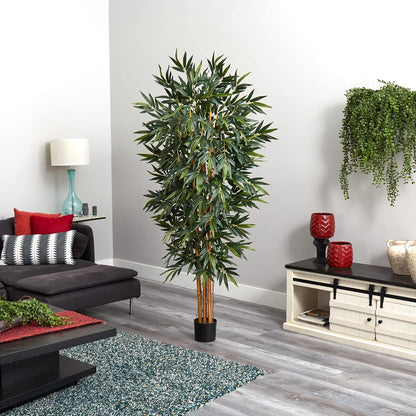 5190 Big Bamboo Silk Tree, 6-Feet, Green, Artificial Floral Company No50