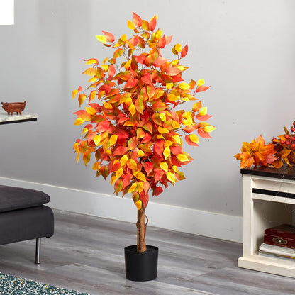 4ft. Autumn Ficus Artificial Fall Tree