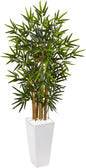4ft. Bamboo Artificial Tree in White Tower Planter