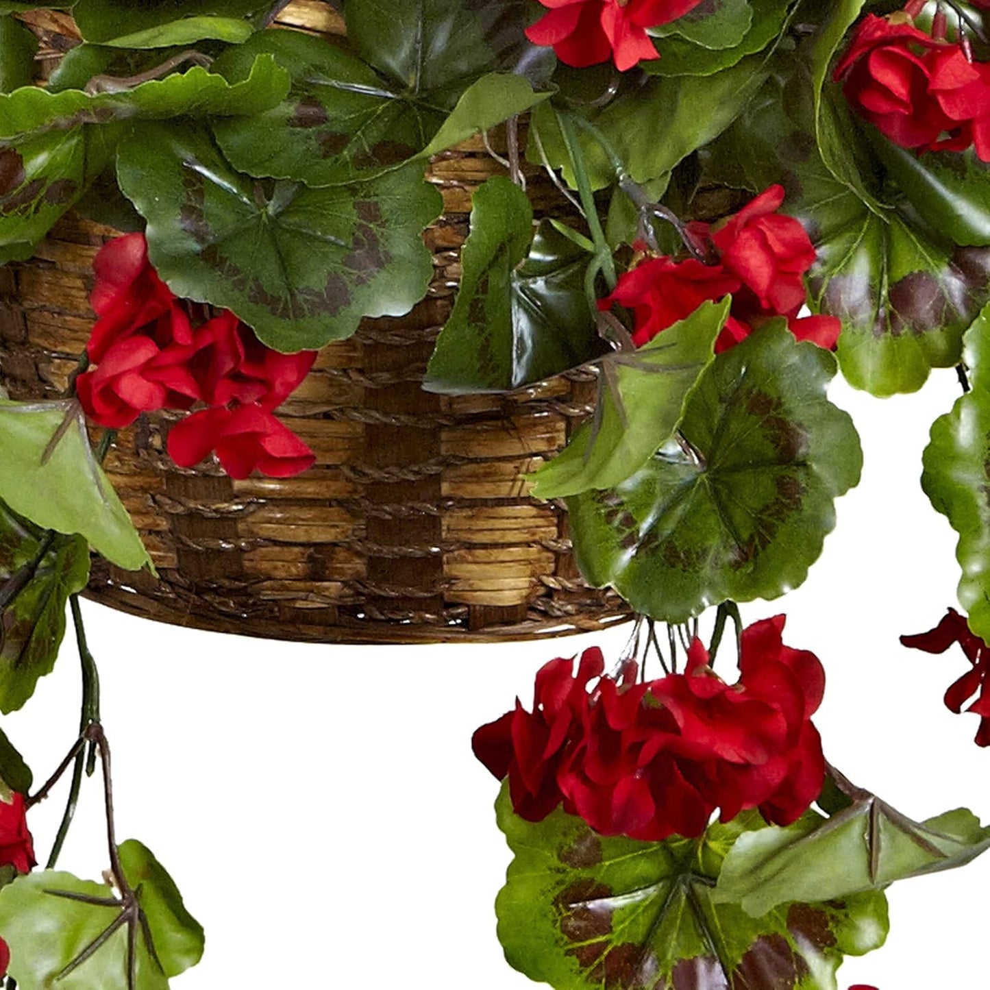 6857-RD Geranium Hanging Basket UV Resistant, Red,10.125'' x 29'' x 10.125''