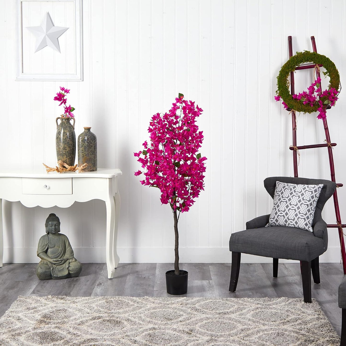 Nearly Natural 5ft. Bougainvillea Artificial Tree