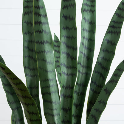 5-ft Artificial Snake Plant for Outdoors, Indoor/Outdoor UV Resistant Sansevieria, 60-in Faux Snake Plant for Outdoor Porch and Deck De