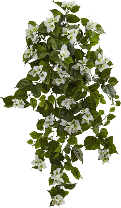 Nearly Natural 37” Bougainvillea Hanging (Set of 2) Artificial Plant, Beauty No50