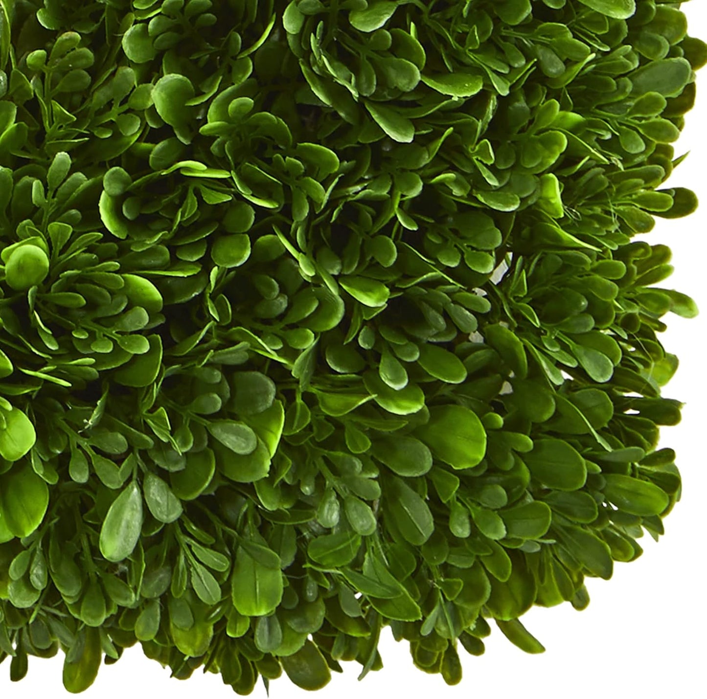 17" Tea Leaf Square Wreath UV Resistant Artificial Plant, Green
