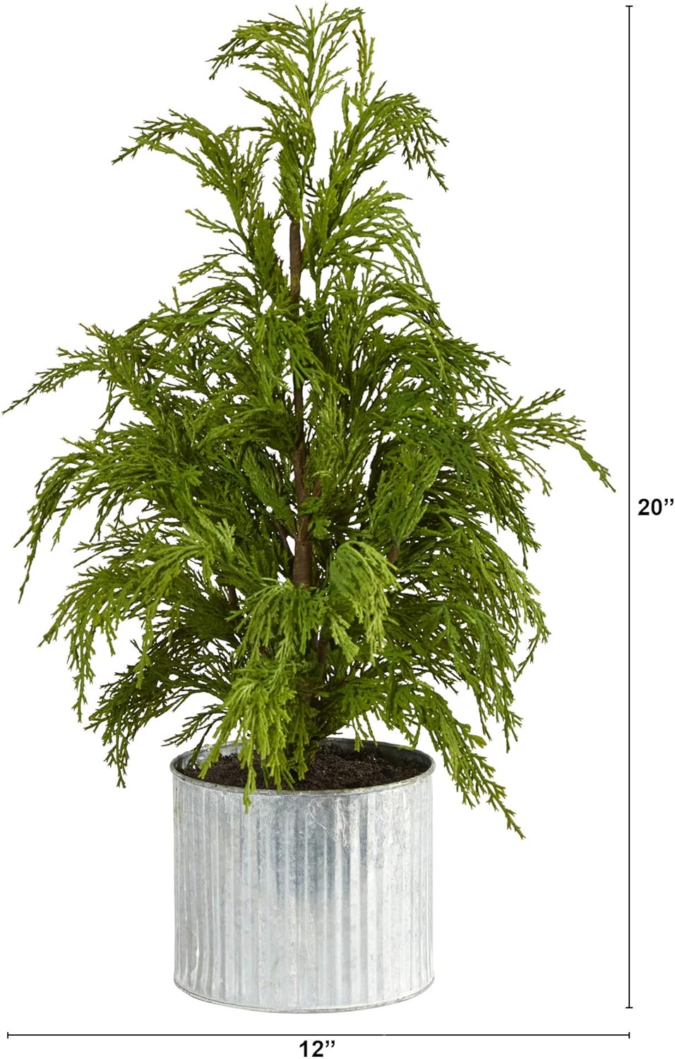20in. Cedar Pine Natural Look Artificial Tree in Decorative Planter