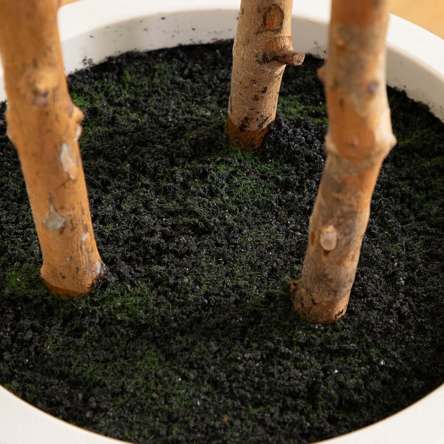 5ft. Artificial Fiddle Leaf Tree in Decorative White Planter