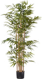 64-in Artificial Bamboo Tree, Fake Bamboo Plants with 7 Natural Trunks, 5.3-ft Tall Faux Plants for Indoor Home Decor with 1040 Realist