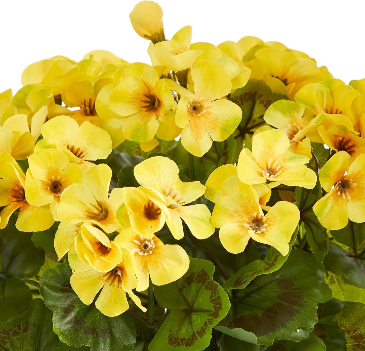 11in. Geranium Artificial Plant in Ceramic Planter UV Resistant (Indoor/Outdoor) No50