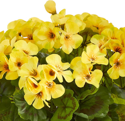 11in. Geranium Artificial Plant in Ceramic Planter UV Resistant (Indoor/Outdoor) No50