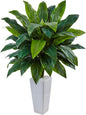 Cordyline Artificial Plant in White Tower Planter