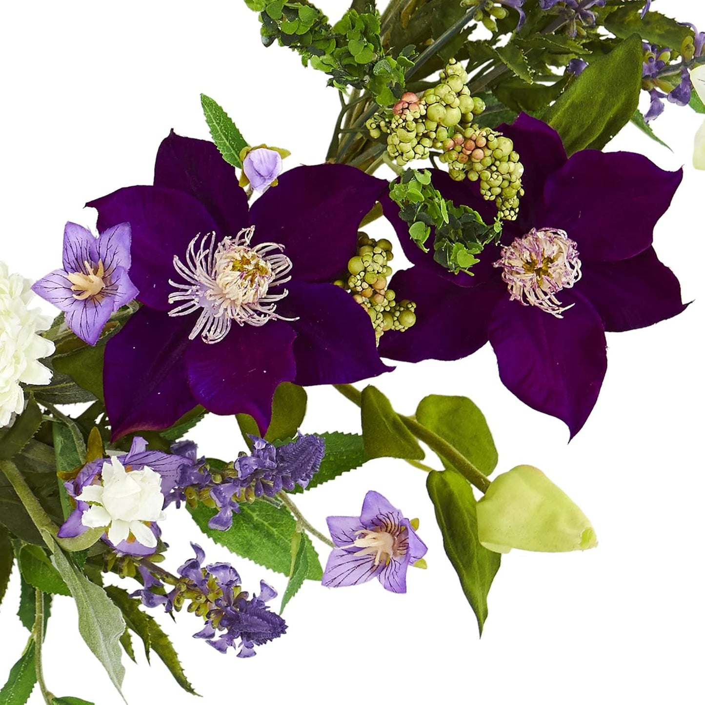 22-in. Mixed Flower Artificial Wreaths Purple