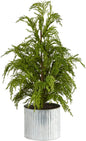 20in. Cedar Pine Natural Look Artificial Tree in Decorative Planter