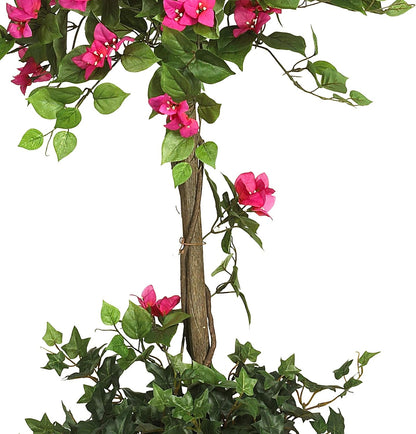 5228 Mini Bougainvillea Topiary Beauty, 5-Feet,9" x 9" x 62.5" , Green