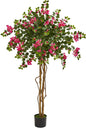 5.5’ Bougainvillea Tree Artificial Plant, Pink