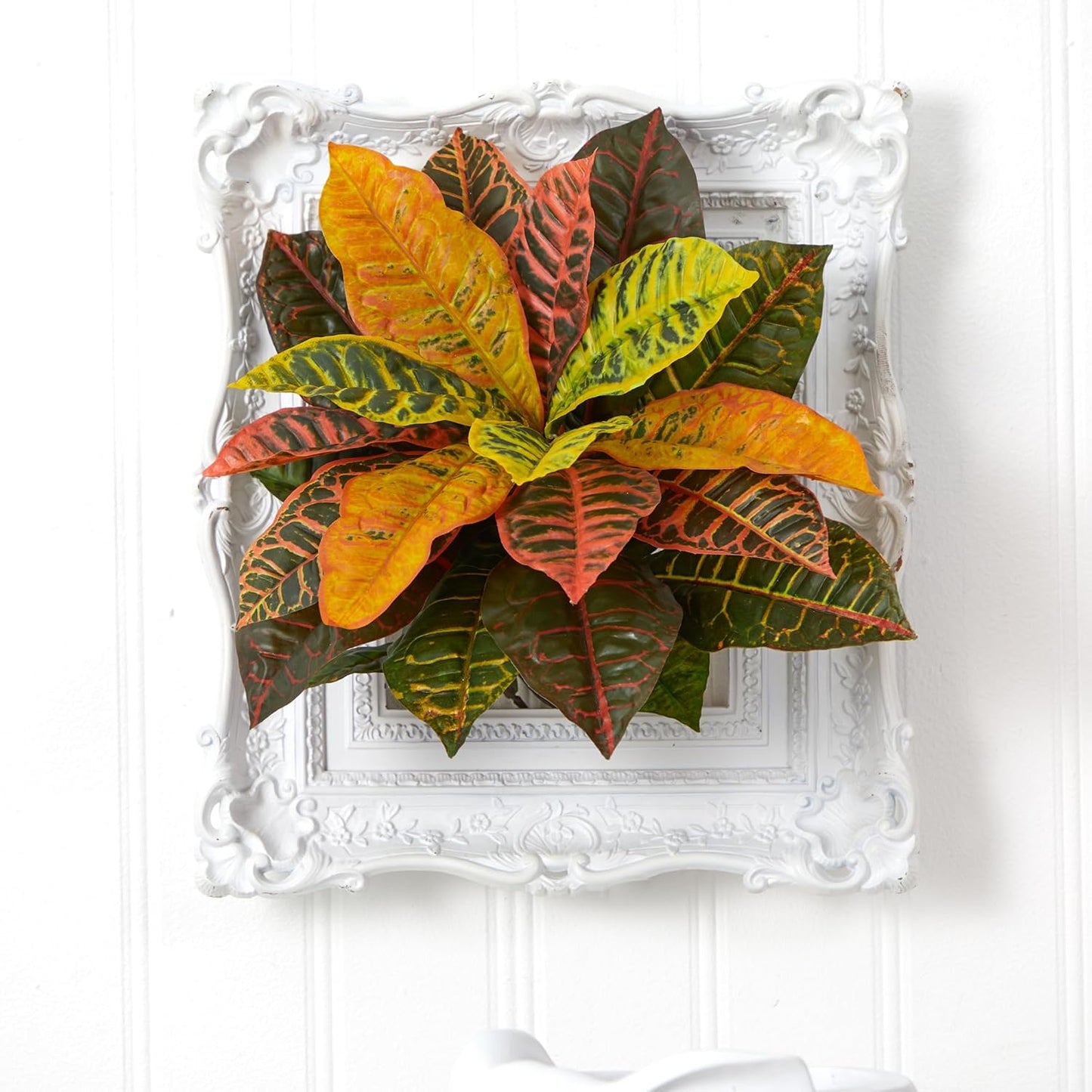 21” Garden Croton Artificial (Real Touch) (Set of 4) Silk Plants, Mixed