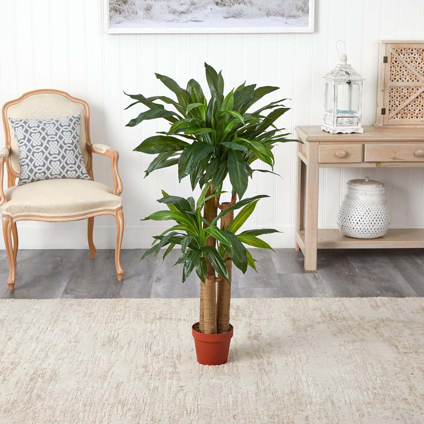 4ft. Corn Stalk Dracaena Silk Plant (Real Touch)