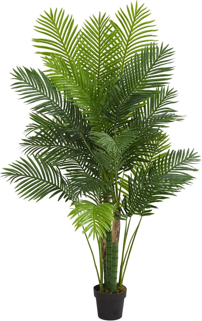 6’ Hawaii Palm Tree Artificial Plant, 6.5" D x14 W x6 Ft, Green