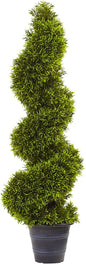 3ft. Grass Spiral Topiary with Deco Planter, Green