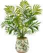 18in. Mini Areca Palm Artificial Plant in Floral Vase