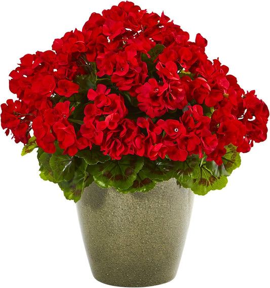 17in. Geranium Artificial Plant UV Resistant (Indoor/Outdoor) No50