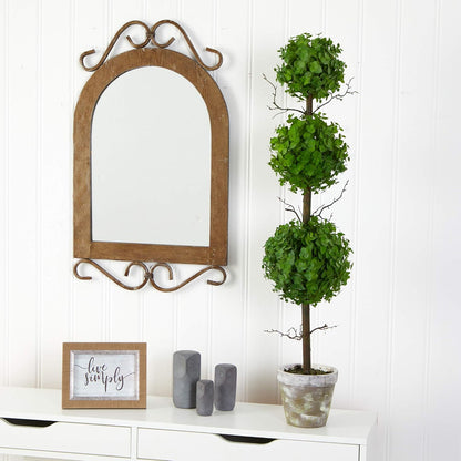 3ft. Eucalyptus Triple Ball Topiary Artificial Tree