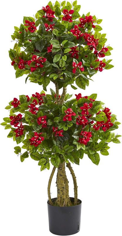 4ft. Double Bougainvillea Artificial Topiary Tree